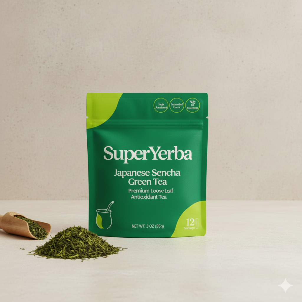 Japanese Sencha Green Tea - Premium Loose Leaf Antioxidant Tea